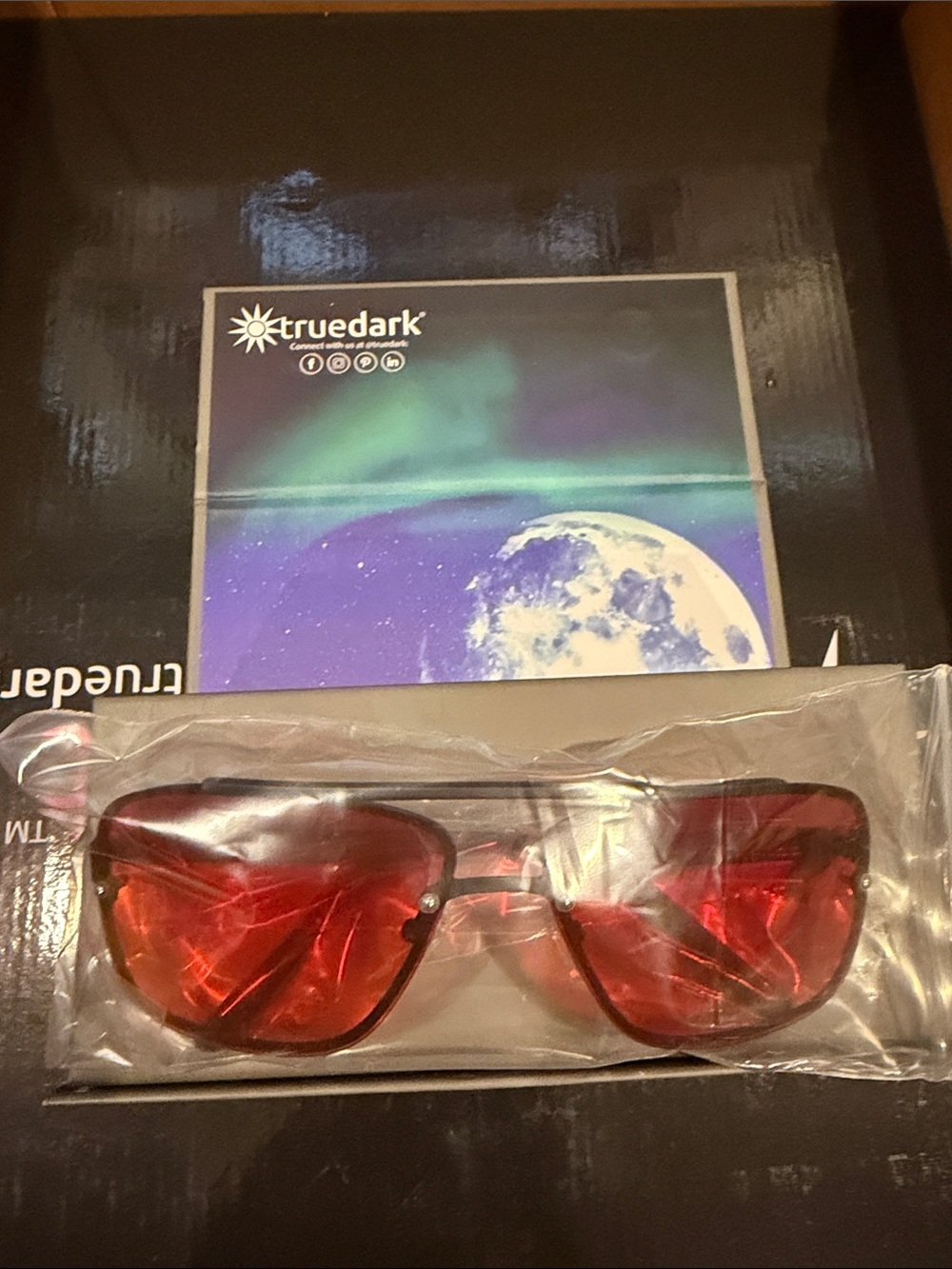True dark twilight sunset block blue light glasses new in box